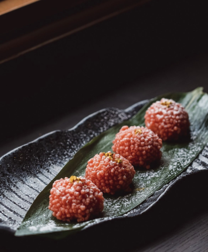 Crispy Lychee Mochi with Peanut Molten 脆荔枝花生麻糬